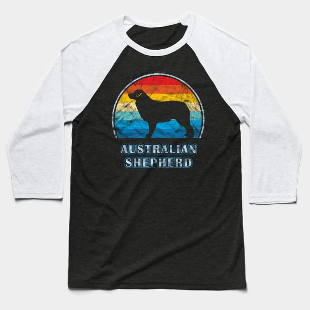 Australian Shepherd Vintage Design Dog Baseball T-Shirt by millersye